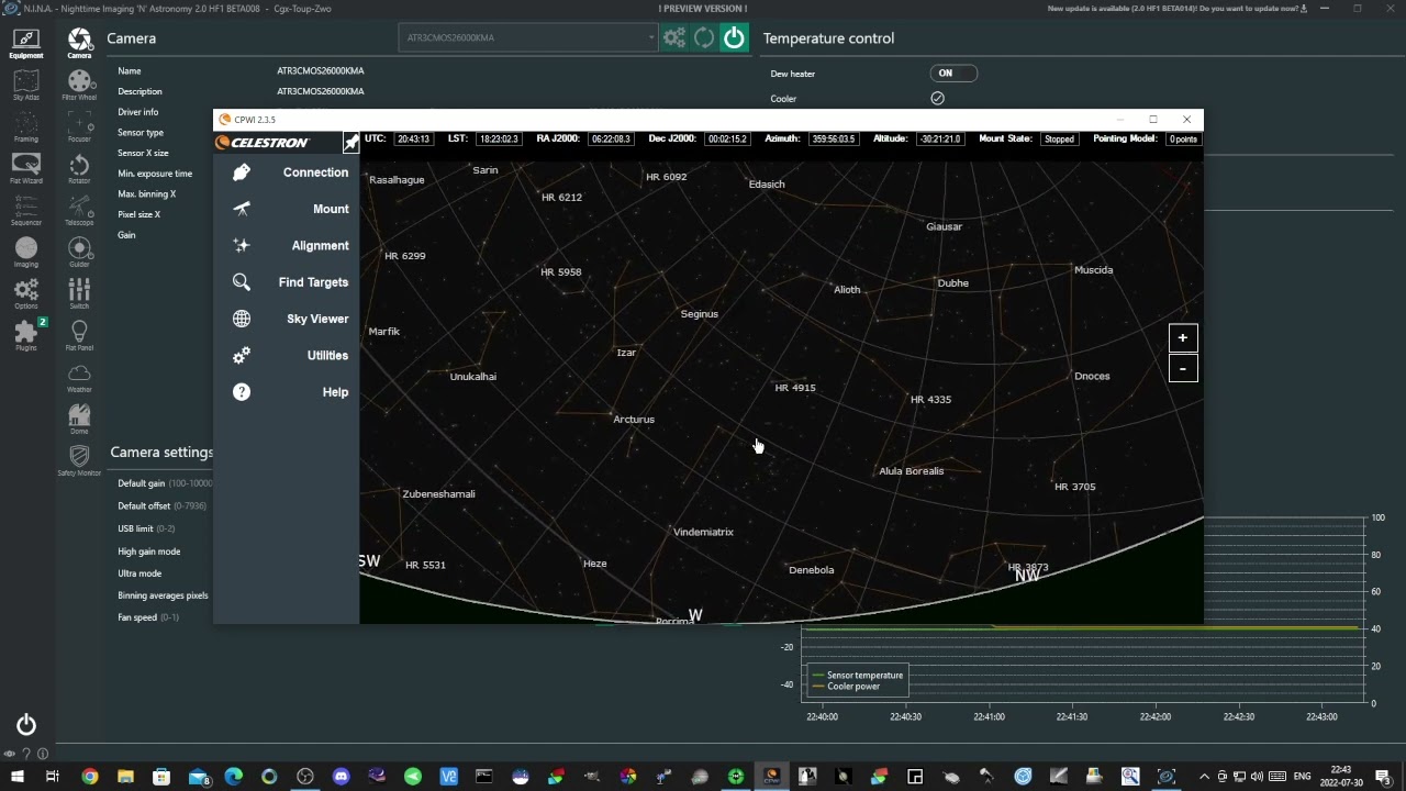 Astronomy session: Just testing, no astro dark