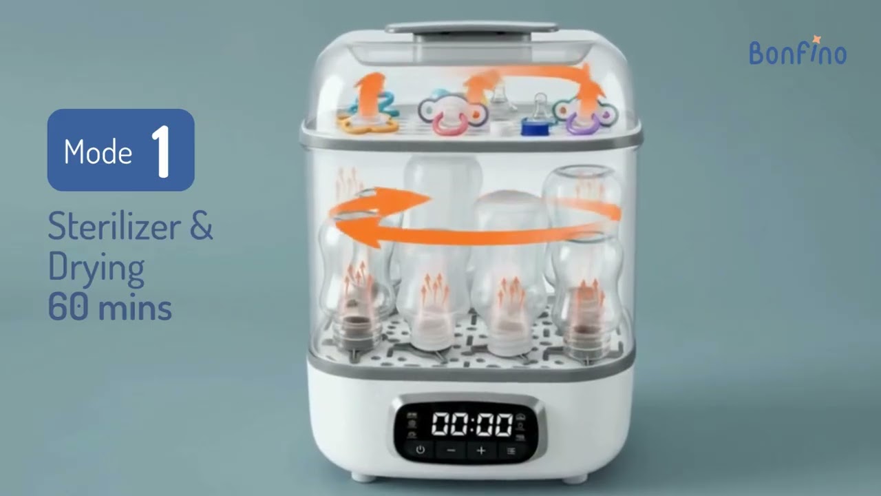 Bonfino 6-in-1 Sterilizer & Dryer HEPA Air Filte Bottle Warmer & Dryer