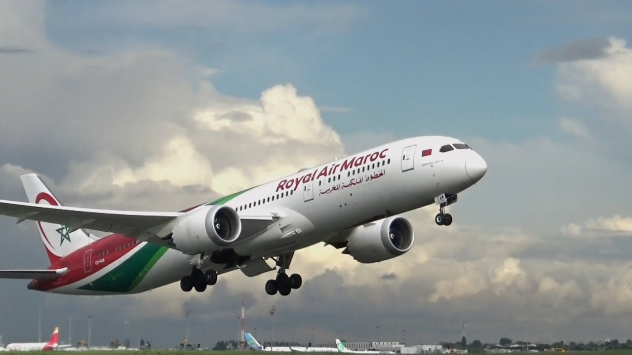 4K Aéroport Paris Orly décollage  {air France} {royal air maroc} {Transavia} piste 24