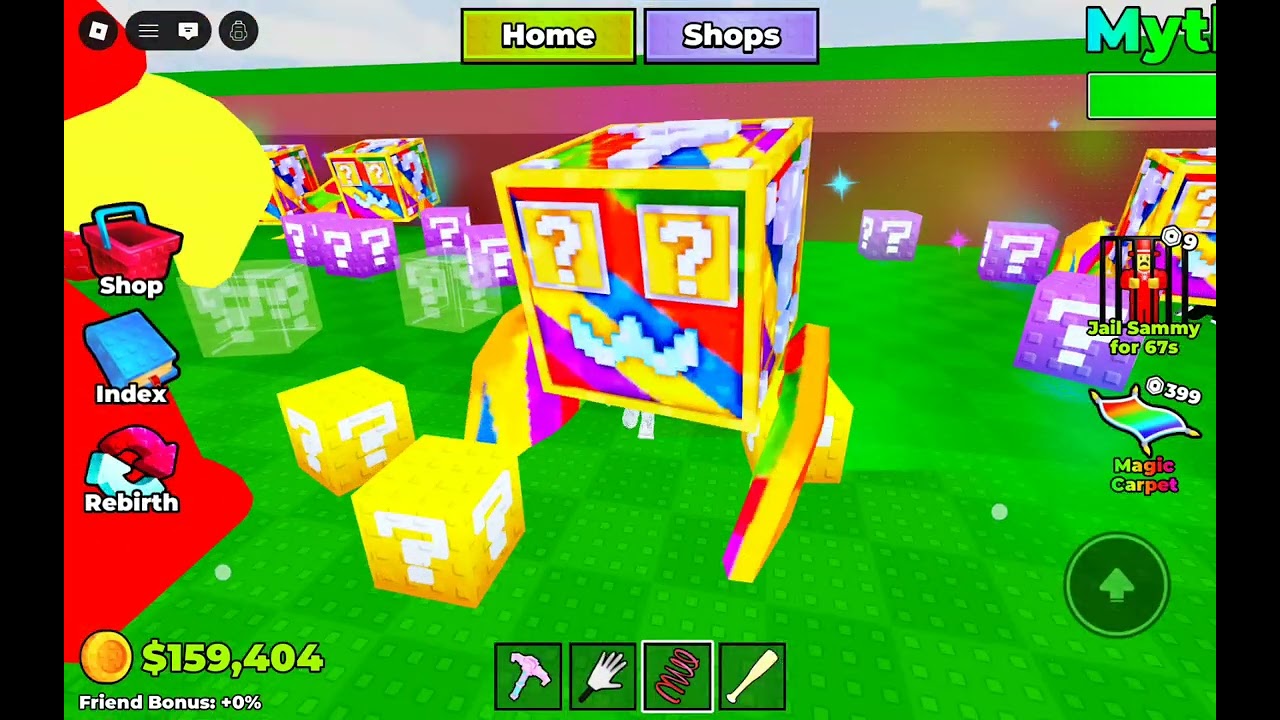 W playing break a luck block first TIME 