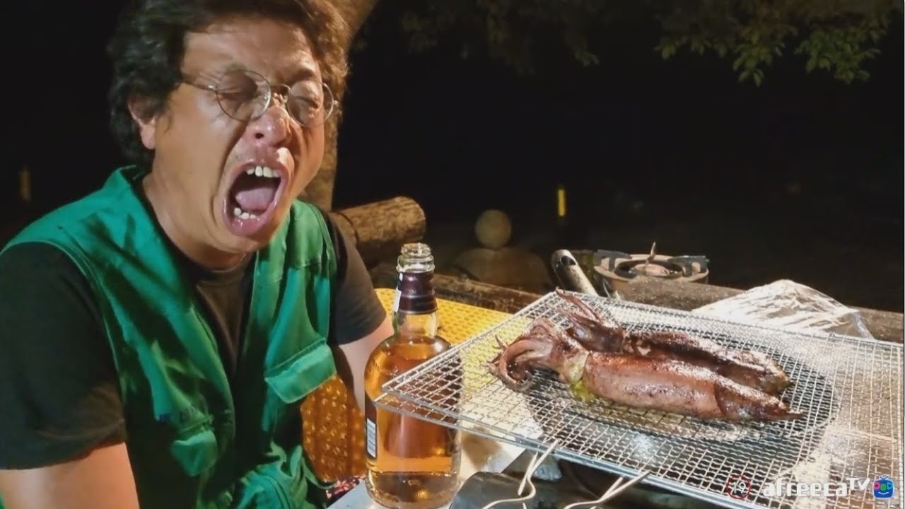 양주. ㅅㅣ바 쓰리갈 서터레이트 병나발 + 오징어 빠다구이 [술먹방, 혼술, 자연인]