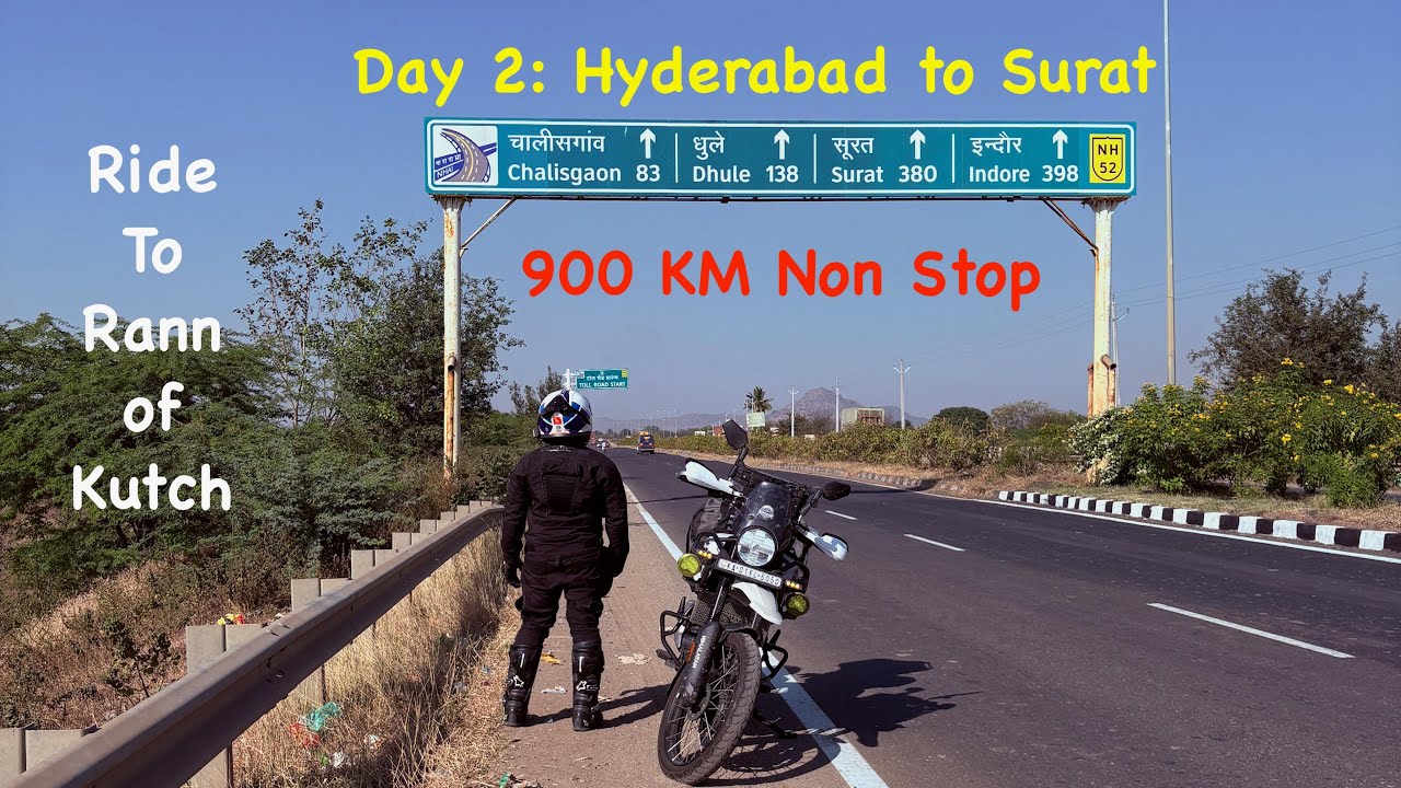 Day 2 | Ride to Rann of Kutch  | Hyderabad to Surat in 17 Hours (900 KM Non-Stop) | Himalayan 450