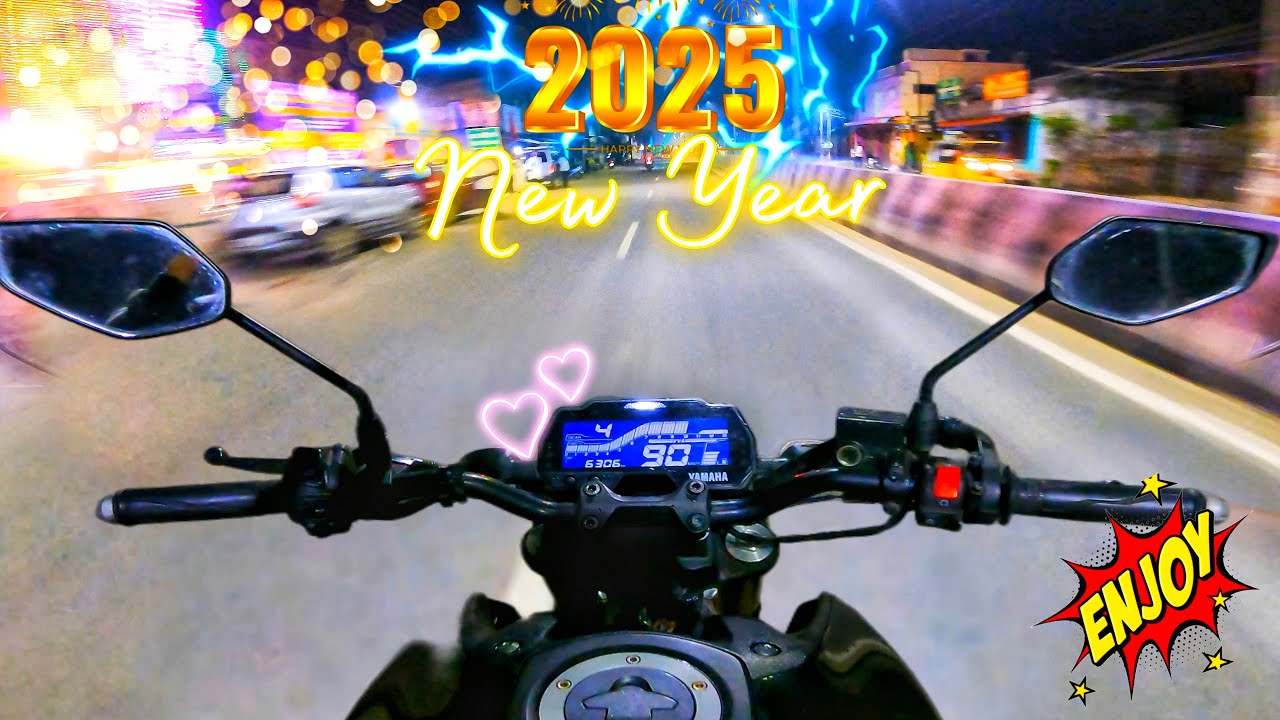 New Year 2025 Night time bike ride in CHENNAI✨.......Cycle Tamizha Akash....#newyear2025 #chennai