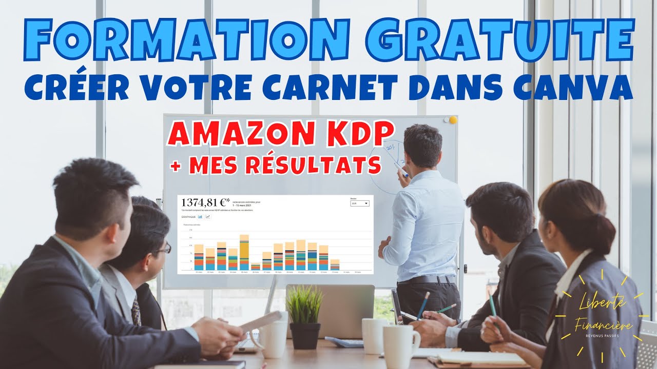 Formation gratuite Amazon KDP : créer une couverture et un intérieur de carnet  + mes résultats