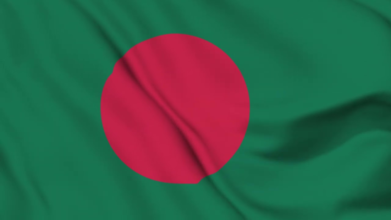 Bangladesh Flag Waving 4K | Bangladeshi National Flag Animation