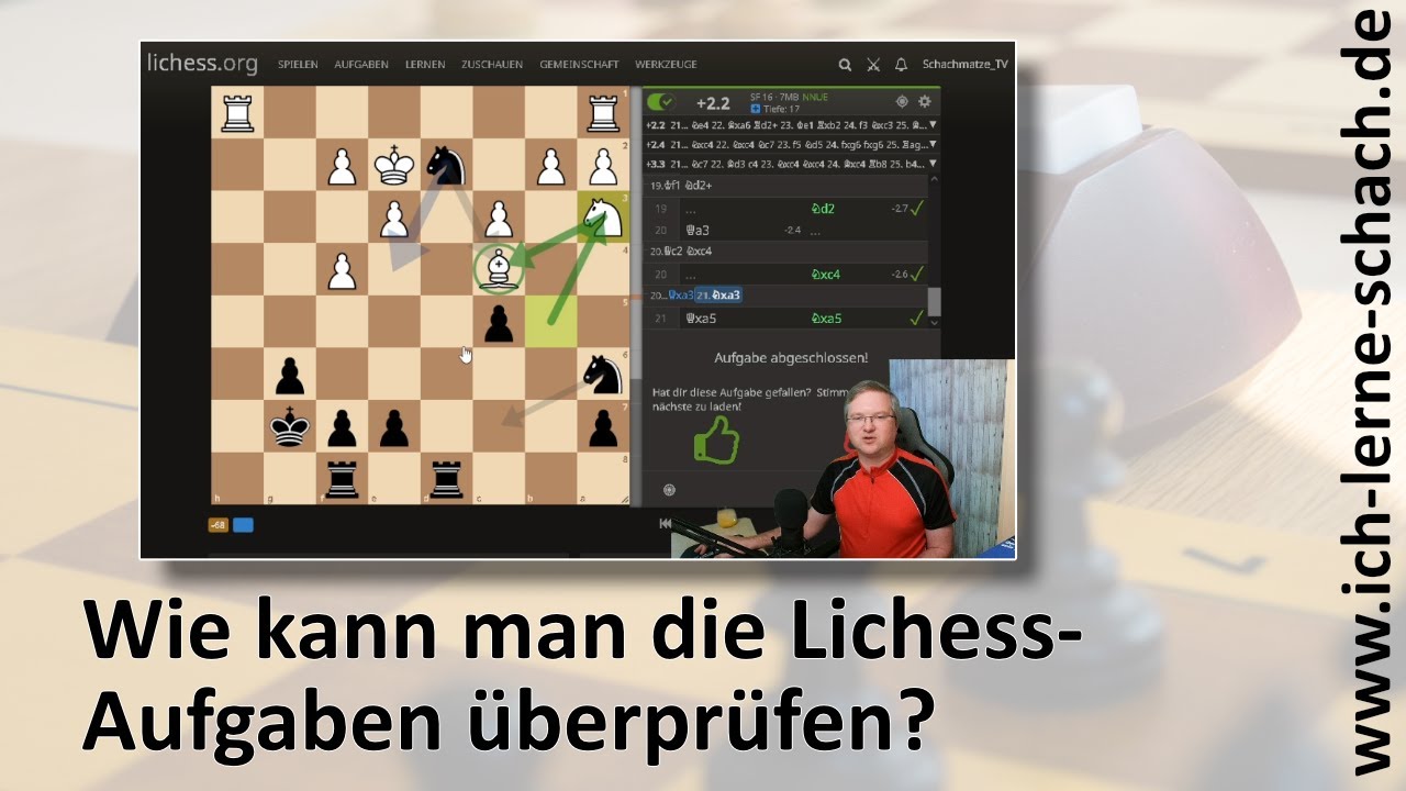 Wie überprüft man Lichess-Aufgaben? | Für Richard!