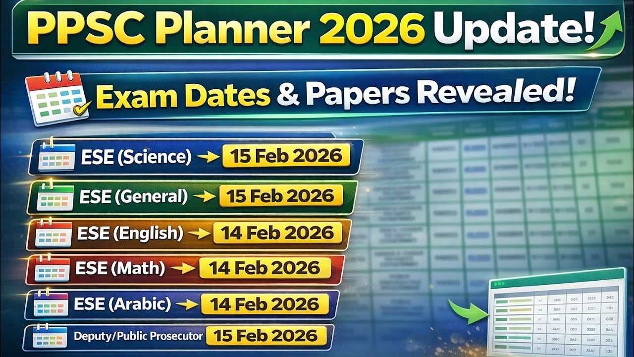 PPSC Planner 2026 Latest Update | Exam Dates Confirmed | Papers & Schedule | Must Watch!