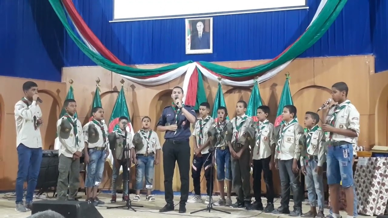 أنشودة أقسم الشهيد من أداء فرقة فوج الحرية ورماس خلال حفل ستينة عيد الاستقلال والشباب جويلية 2022
