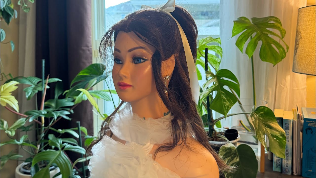 Makeup & Hair ASMR Hairstyling with Thunderstorm and Rain Sound ⛈️ Adjustment Finall TouchNo Talking