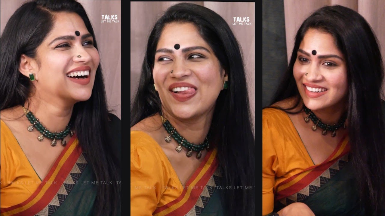 Actress Swasika Cute Expressions | സാരിയിൽ സുന്ദരിയായി നടി സ്വാസിക | Talks Let Me Talk