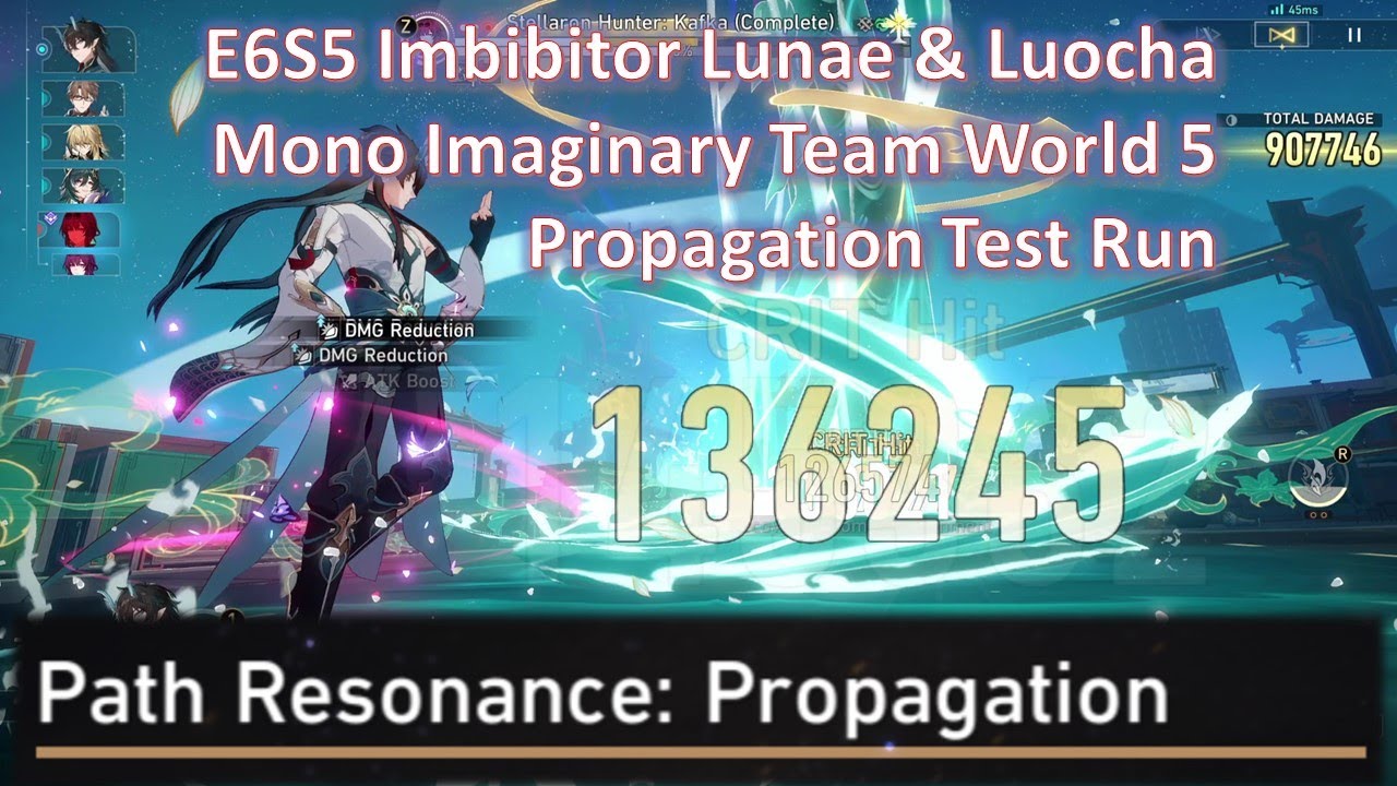 Propagation Path Test Run - E6S5 Imbibitor Lunae Mono Imaginary Team World 5 [Honkai Star Rail]