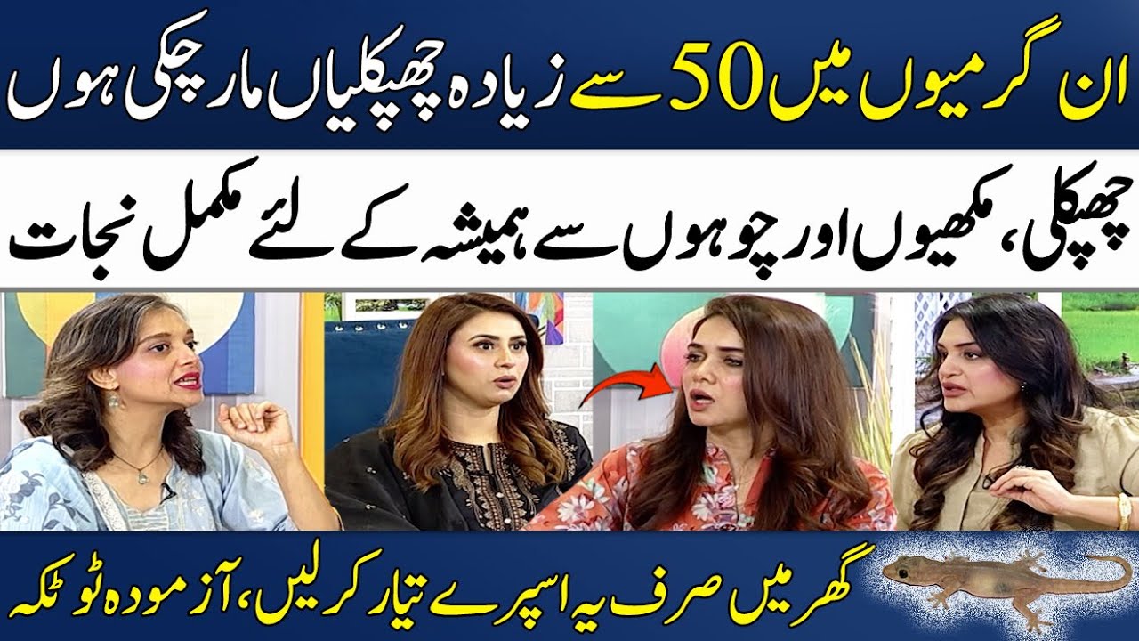 Ghar Se Chipkali & Makhiyan Bhagane Ka Tarika | Get Rid Of Lizards & Flies | Madeha Naqvi | SAMAA TV