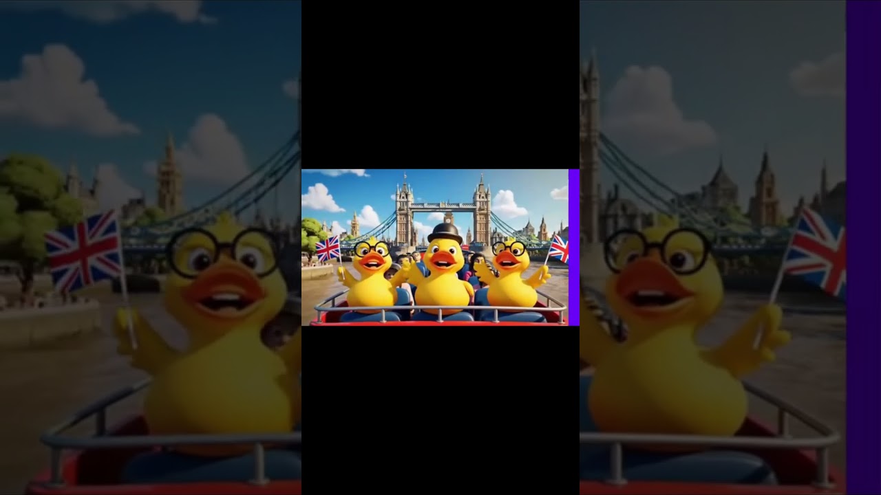 Ducks Go to London! 🦆 | Fun Kids Cartoon Song at Tower Bridge | The Queen Duck&rsquo;s Adventure!