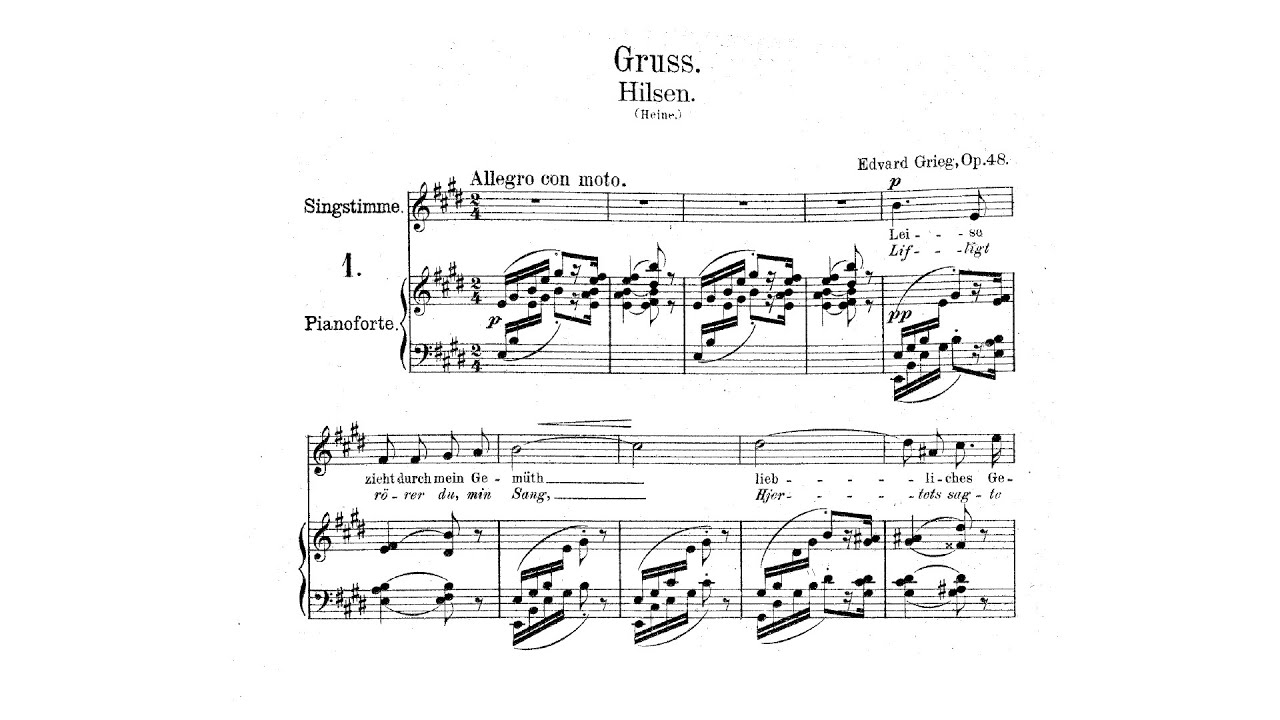 Edvard Grieg - 6 Songs, op. 48 [With score]