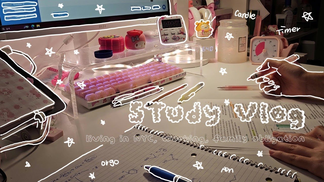 Study Vlog✨ Working and studying | sharing my keyboard hobby💗 | spending time with family