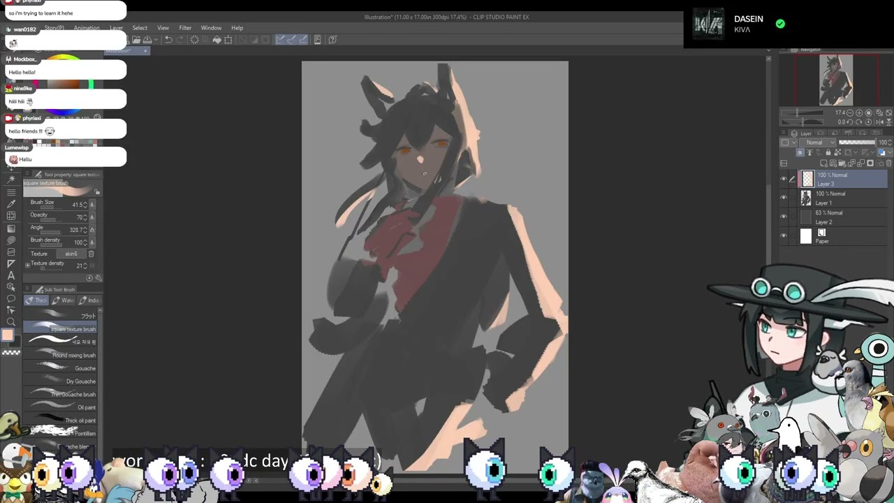 [260226] drawing short stream (no mic) | day 98/100
