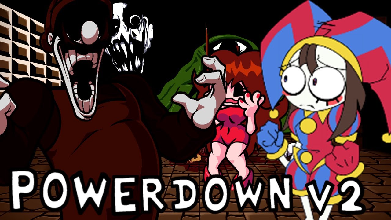 FNF Powerdown V2 but Mx and Pomni sings it (Cover) [Mario Madness V2]