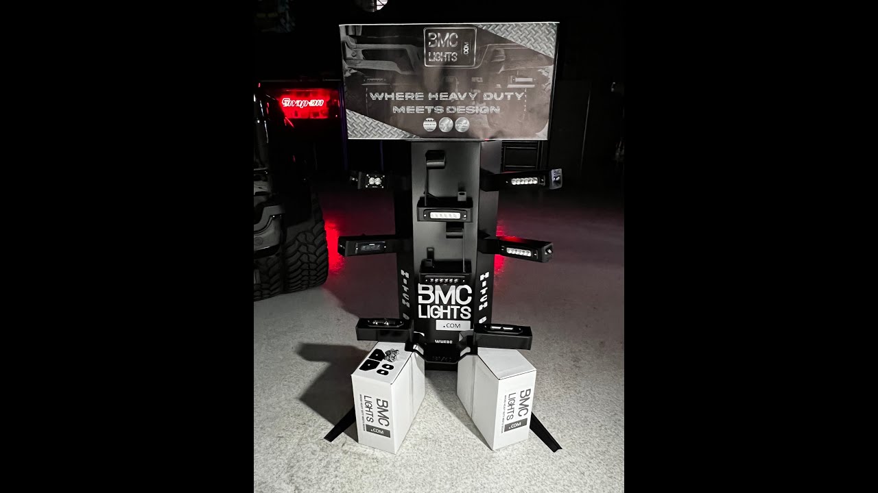 BMC Lights Ford 2011-2023 Super Duty Hitch Bar install with upfitter harness