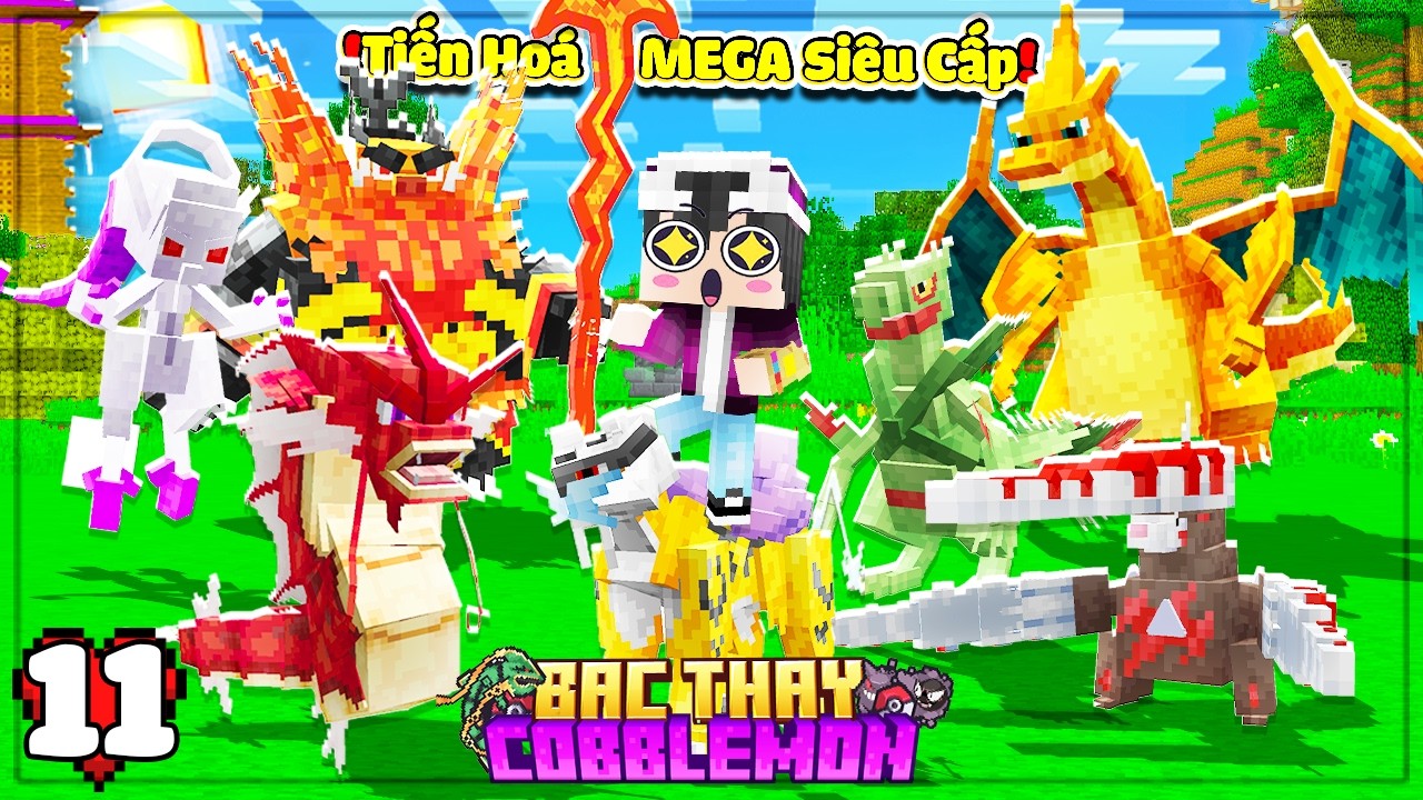 MINECRAFT BẬC THẦY COBBLEMON * TẬP 11 | LỘC CHƠI LỚN TIẾN HOÁ MEGA SIÊU CẤP CHO TẤT CẢ POKEMON!!!