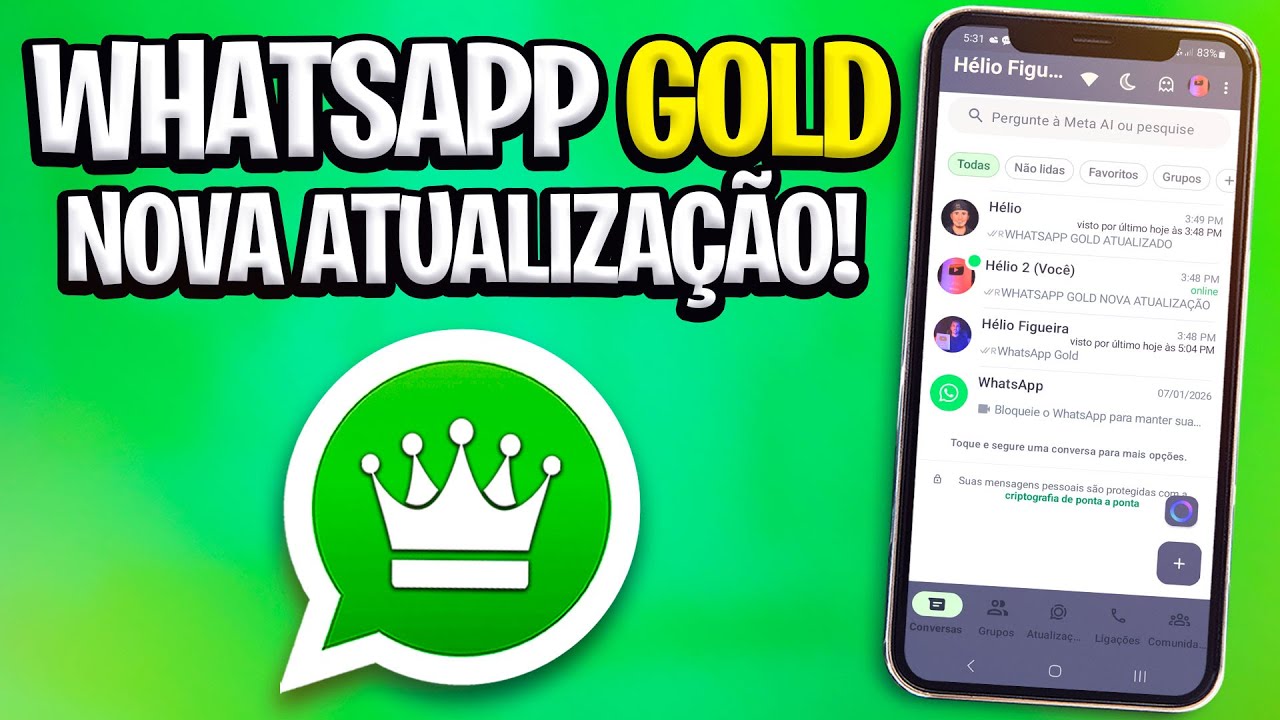 SAIU!🙌WHATSAPP GOLD ATUALZIADO COM NOVAS FUNÇÕES E FUNCIONANDO MESMO COM NÚMERO BANIDO