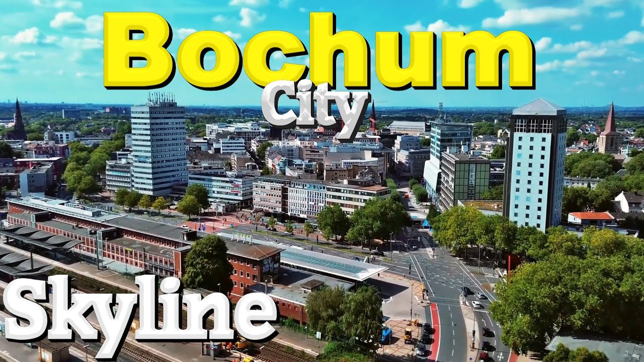Die Bochumer City Skyline Wunderschön❤️👍Aus anderen Blickwinkeln🥰📽️Amazing Footage Germany 4K🇩🇪