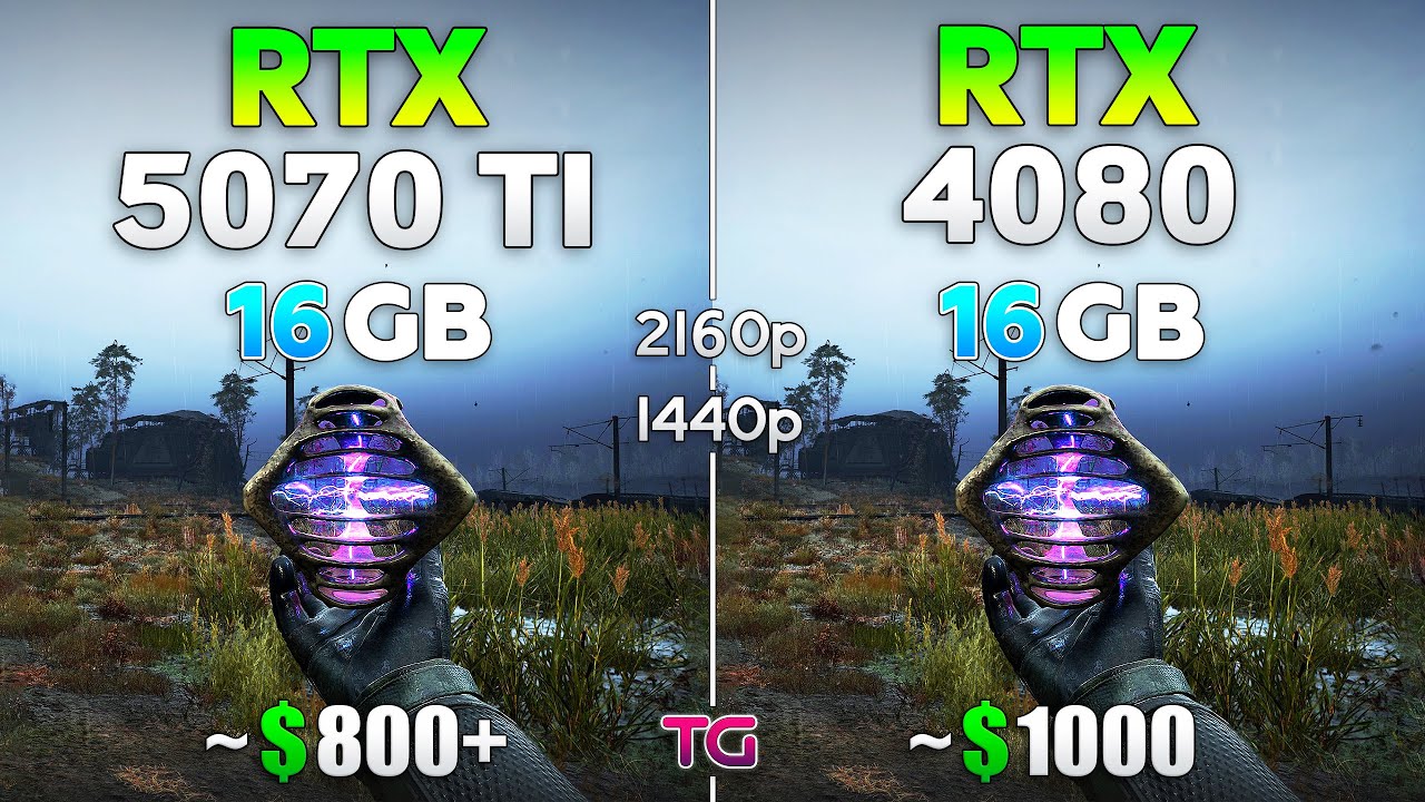 RTX 5070 Ti vs RTX 4080 - Test in 10 Games | 1440p & 4K
