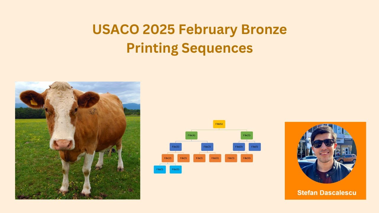 USACO February 2025 Bronze Problem 3 - Printing Sequences - Solution