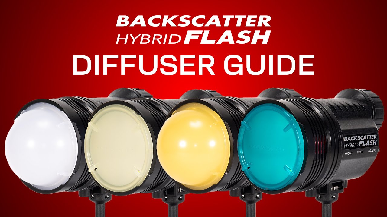 Backscatter Hybrid Flash, Underwater Strobe Guide - Diffusers