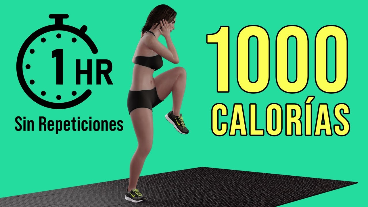 Quema 1000 CALORÍAS en 60 MINUTOS // Cardio en Casa Sin Repeticiones