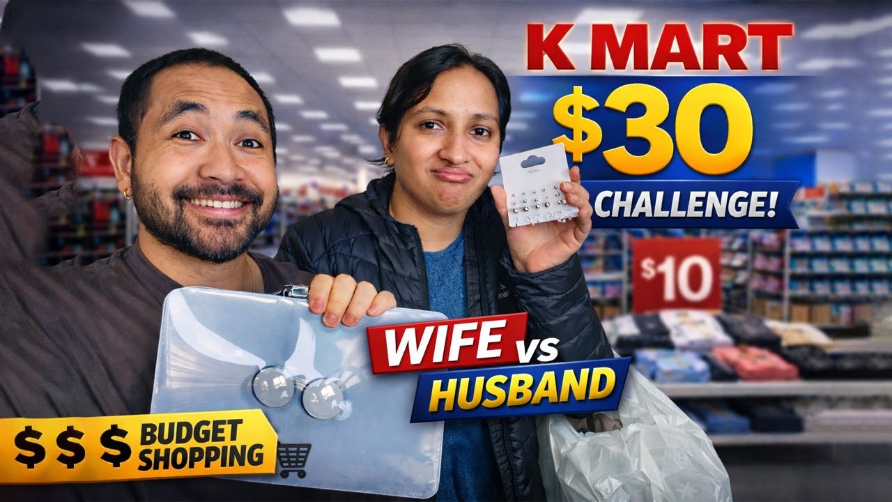 Couple Does $30 Kmart Challenge 2026 | Bhuwan Vlog