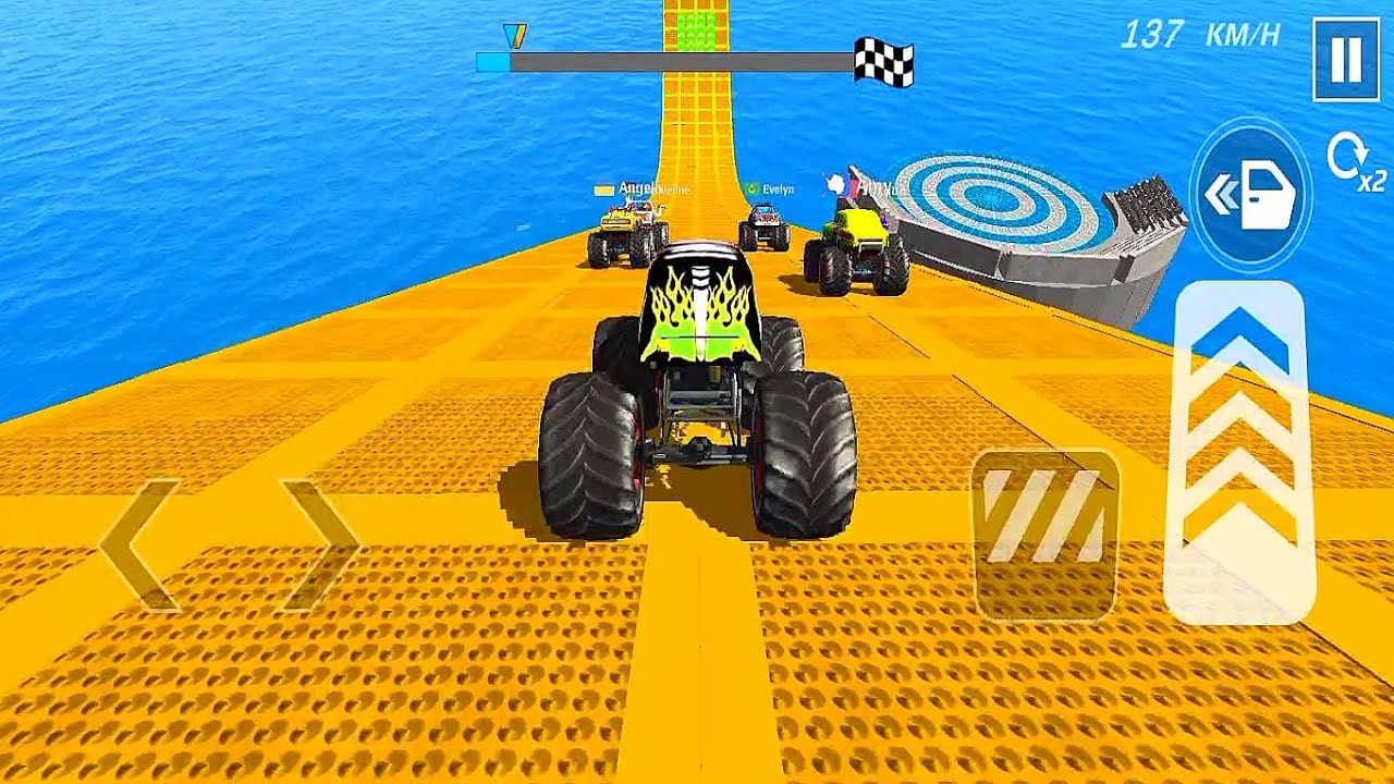 MONSTER TRUCK MEGA RAMP EXTREME RACING Gameplay [Android] - Part 6