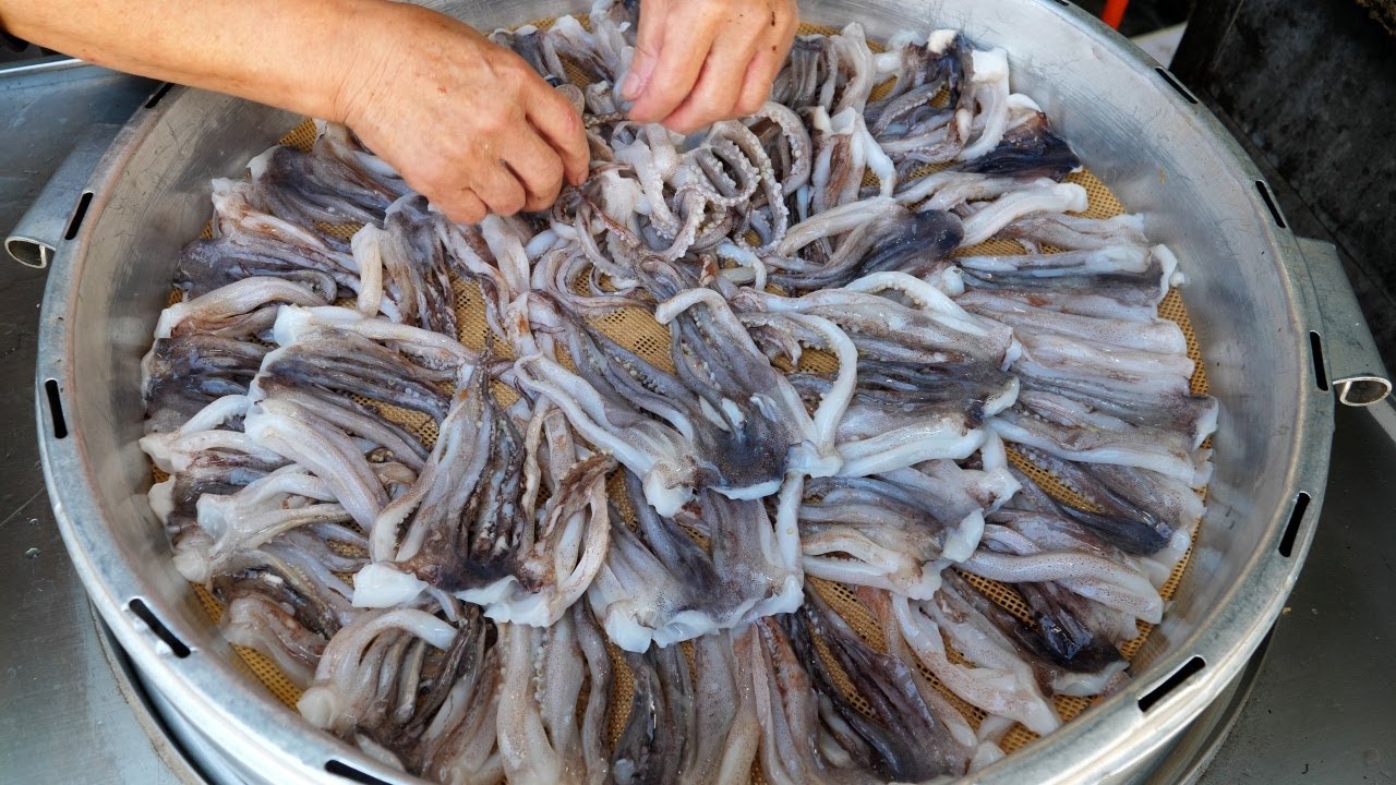 이게 진짜 리얼 오징어순대! 국내산 속초 오징어와 속재료 속을 꽉 채운 속초명물 오징어순대 / Squid Sundae Making Skills / korean street food