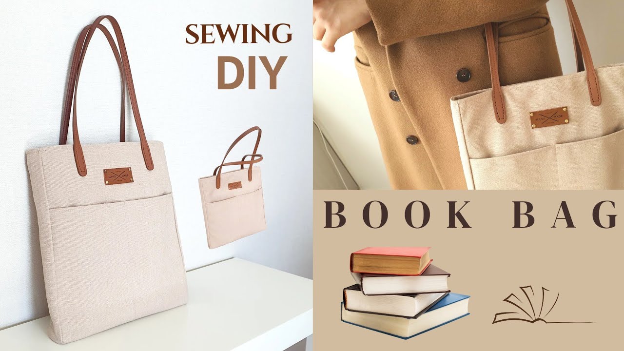 Wondering how to make a sturdy bag out of canvas fabric? 📚 Let's make it with me :)