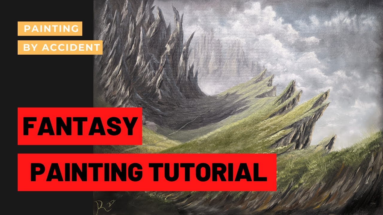 Fantasy Landscape Oil Painting Tutorial (FULL DETAILED INSTRUCTION)