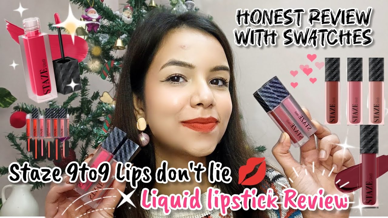 Staze Liquid Lipstick Honest Review🫦 lips don't lie, Shades Swatches/ affordable lipsticks by staze