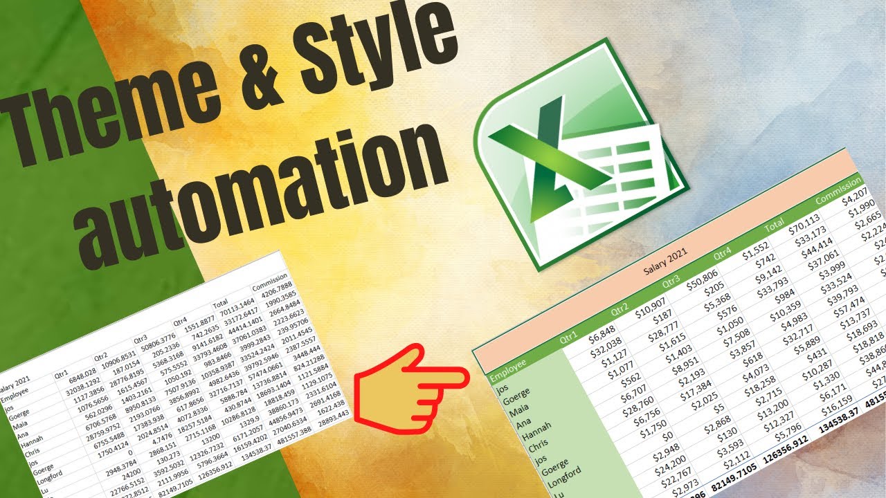 Theme and Style Automation in Excel.