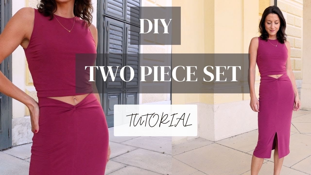 DIY TWO PIECE SET | Reformation Inspired | Pattern Drafting | Sewing Tutorial | #reformation #diy