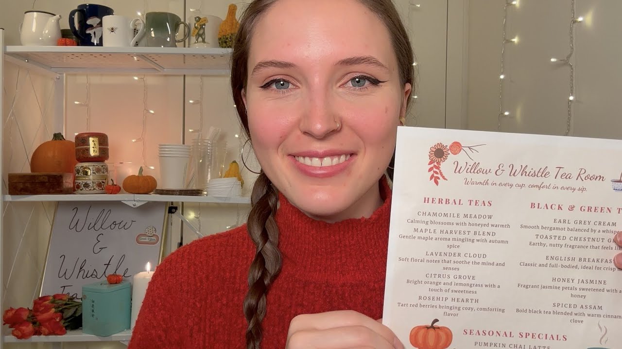 ASMR Cozy Tea Room ☕️ (soft-spoken, menu reading)