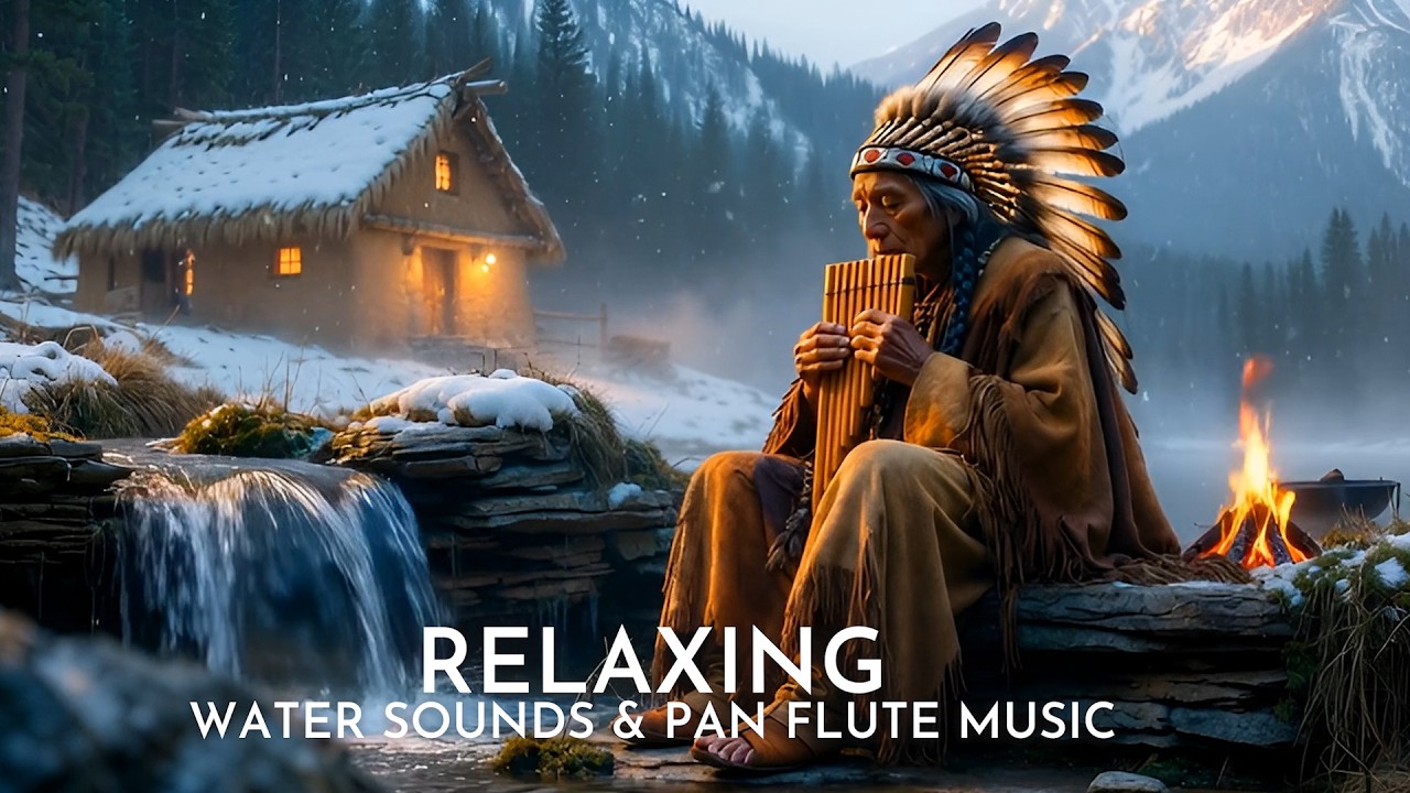 Restore Your Nervous System 🌨️ Calming Pan Flute & Mountain Stream Sounds for Anxiety Relief