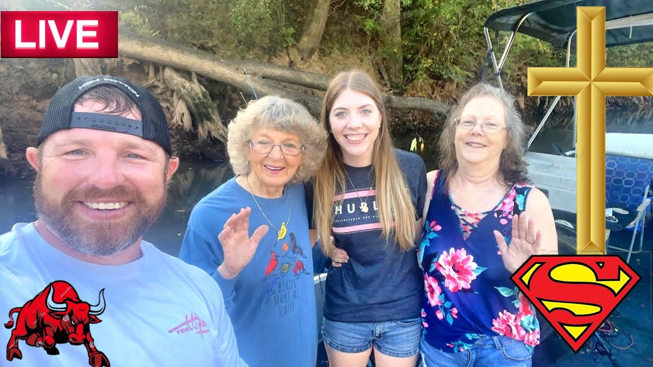 Fishing with Grandma and my YouTube friends The letter Girl