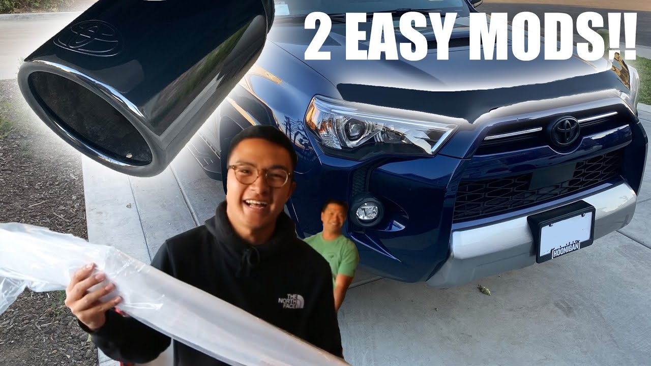 2021 Toyota 4Runner Hood Deflector and TRD Exhaust Tip INSTALL!