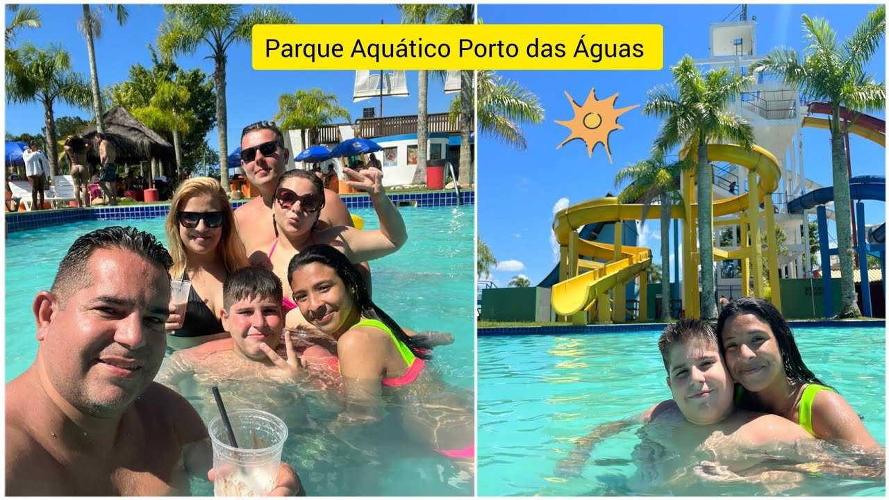 Levei minha irmã para conhecer o Parque Aquático Porto das Águas em Porto Belo S.C