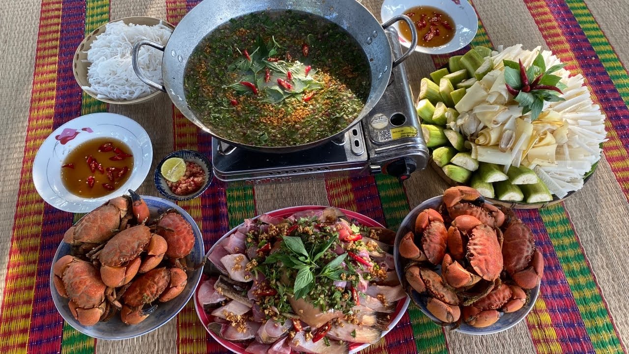Cá Đuối Nấu Lẩu Mẻ | Cua Đá Luộc Nước Dừa | TQMT #275