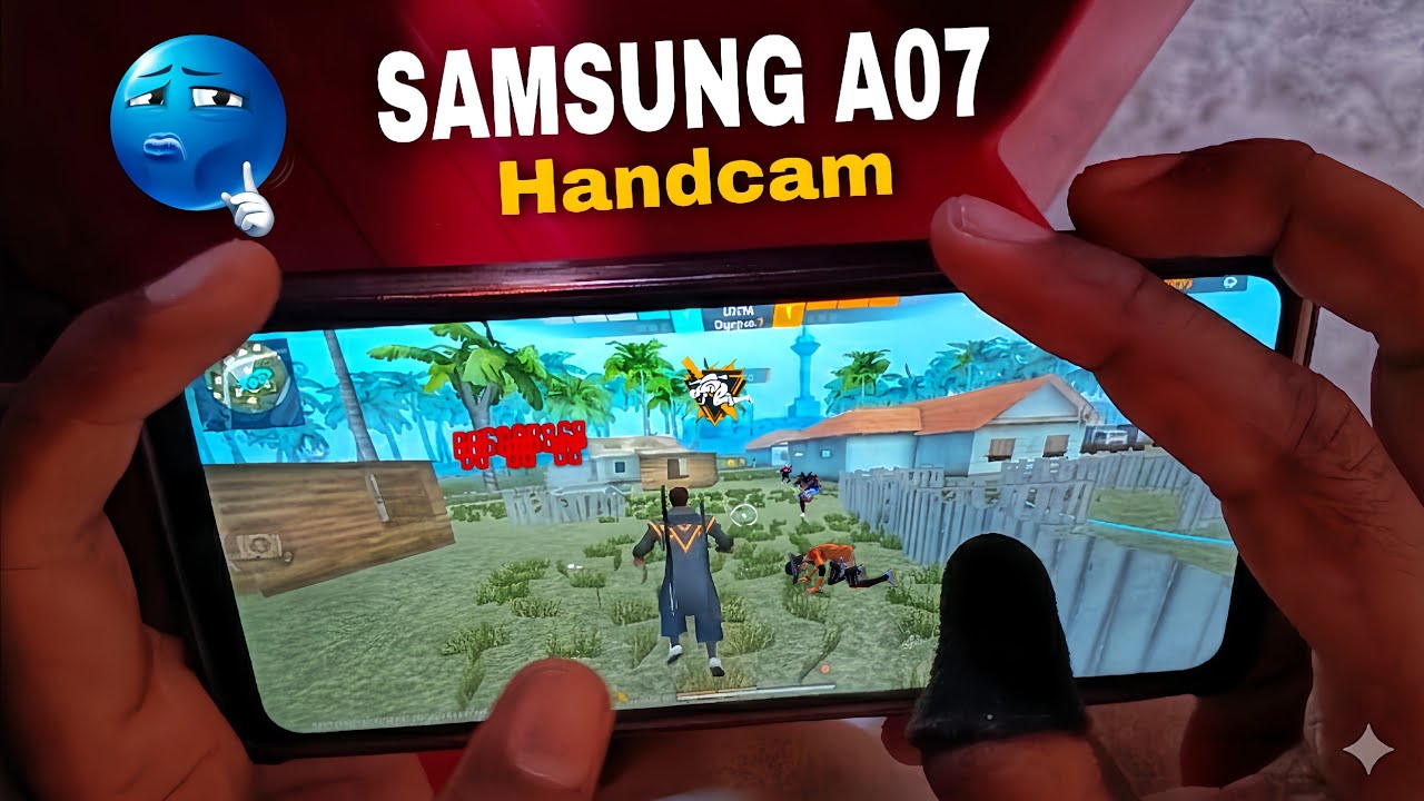 Samsung A07 free fire handcame gameplay highlighte 4 finger best setting sensi 💀