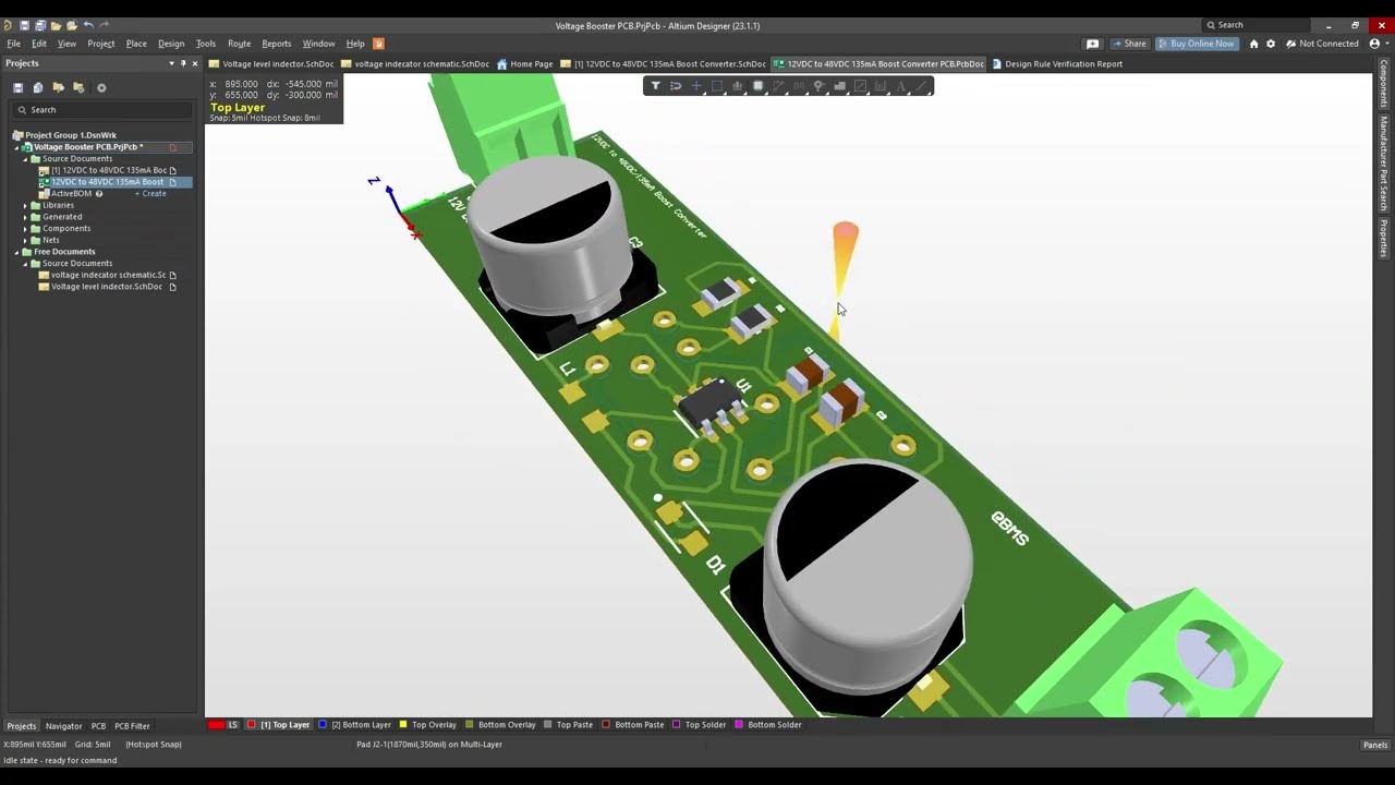 From 12V to 45V: DIY Boost Converter PCB Design in Altium Designer