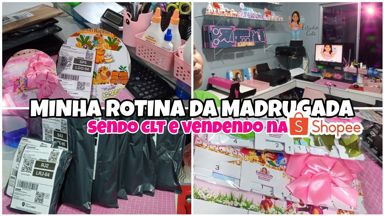 Rotina de produção vendendo na shopee - PAPELARIA PERSONALIZADA ✂️💖