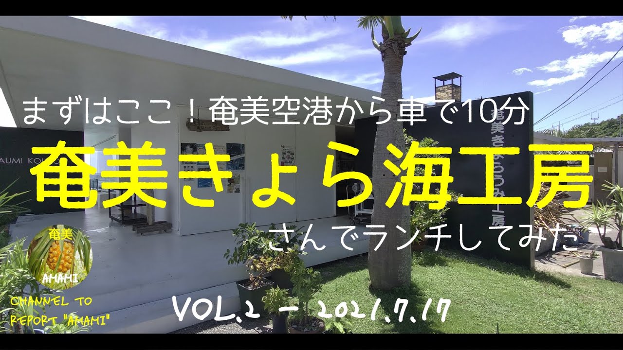 【#2 #奄美大島 お店紹介】奄美空港から一本道「奄美きょら海工房」さんでランチをいただきました / Let's have lunch at 