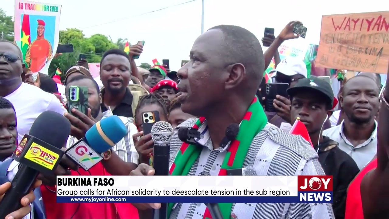 Burkinabe citizens in Accra march for African solidarity, urging peace in West Africa amid coup