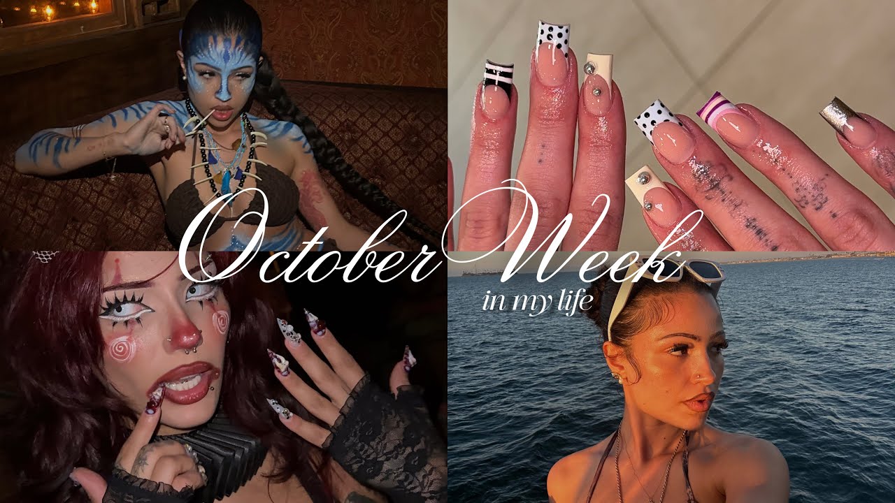 a very chaotic week in my life.. (as a nail artist/i just be doing shit fr/halloween parties!)