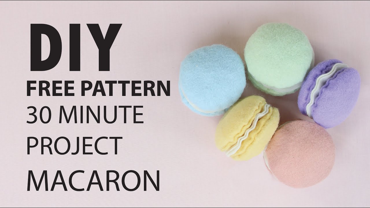 (NO SEWING MACHINE NEEDED) DIY - Macaron felt food and keychain